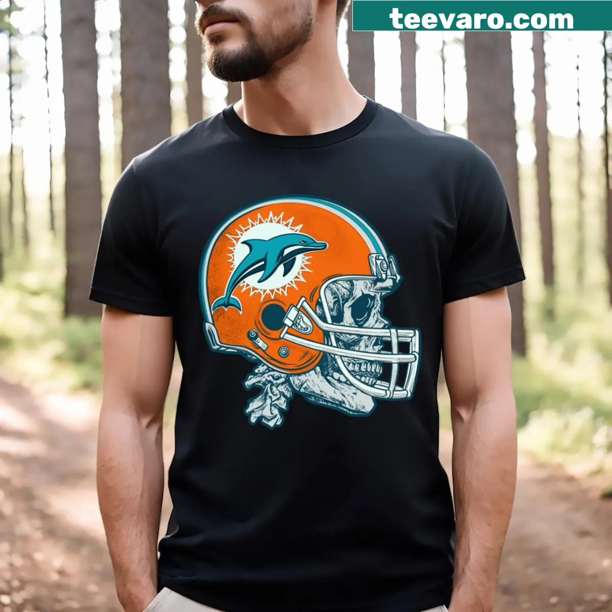 Vintage Miami Dolphins T-shirt design — on a men's t-shirt