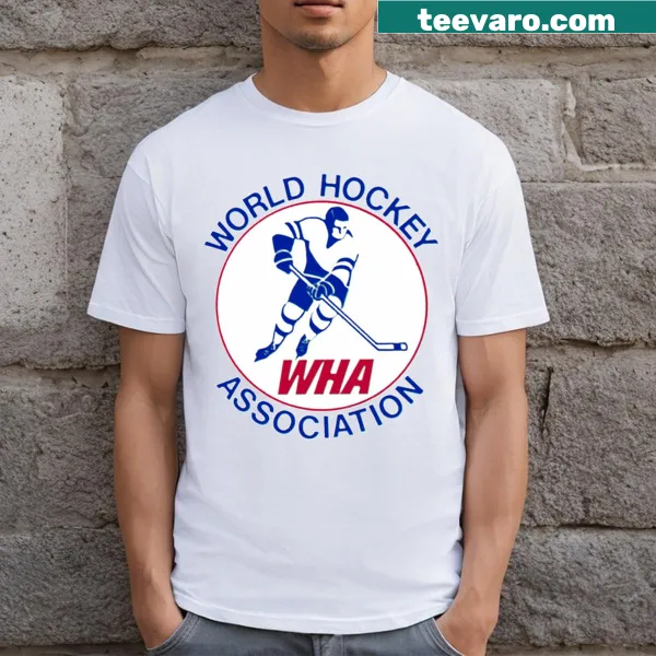 Vintage hockey league logo t-shirt with distressed print
