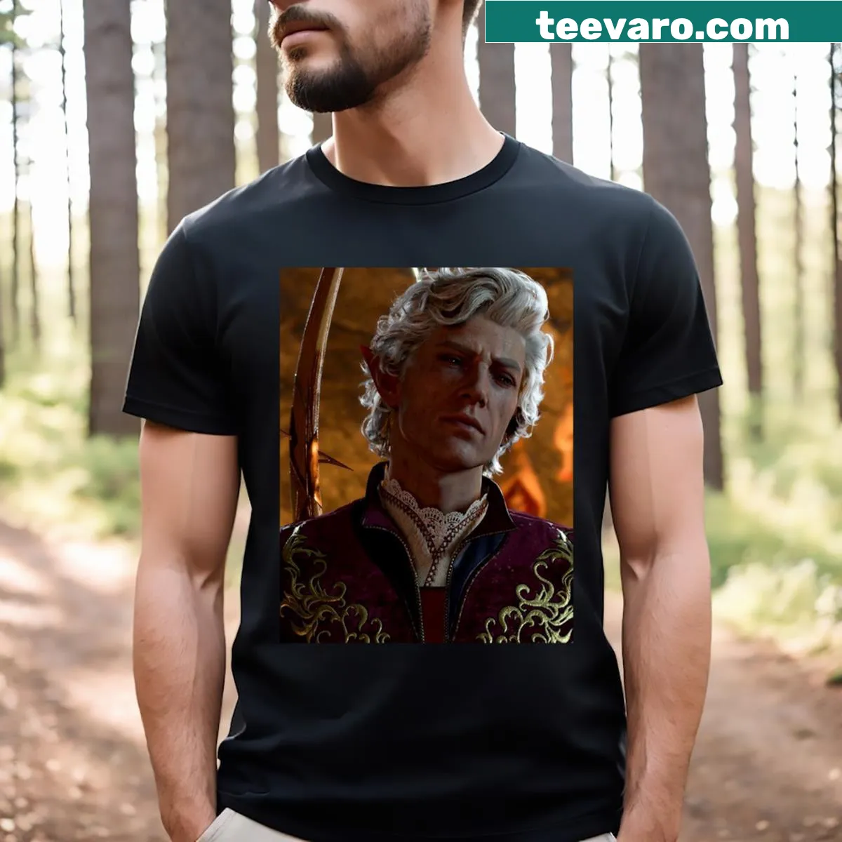 T-shirt featuring Astarion from Baldur's Gate — on a men's t-shirt