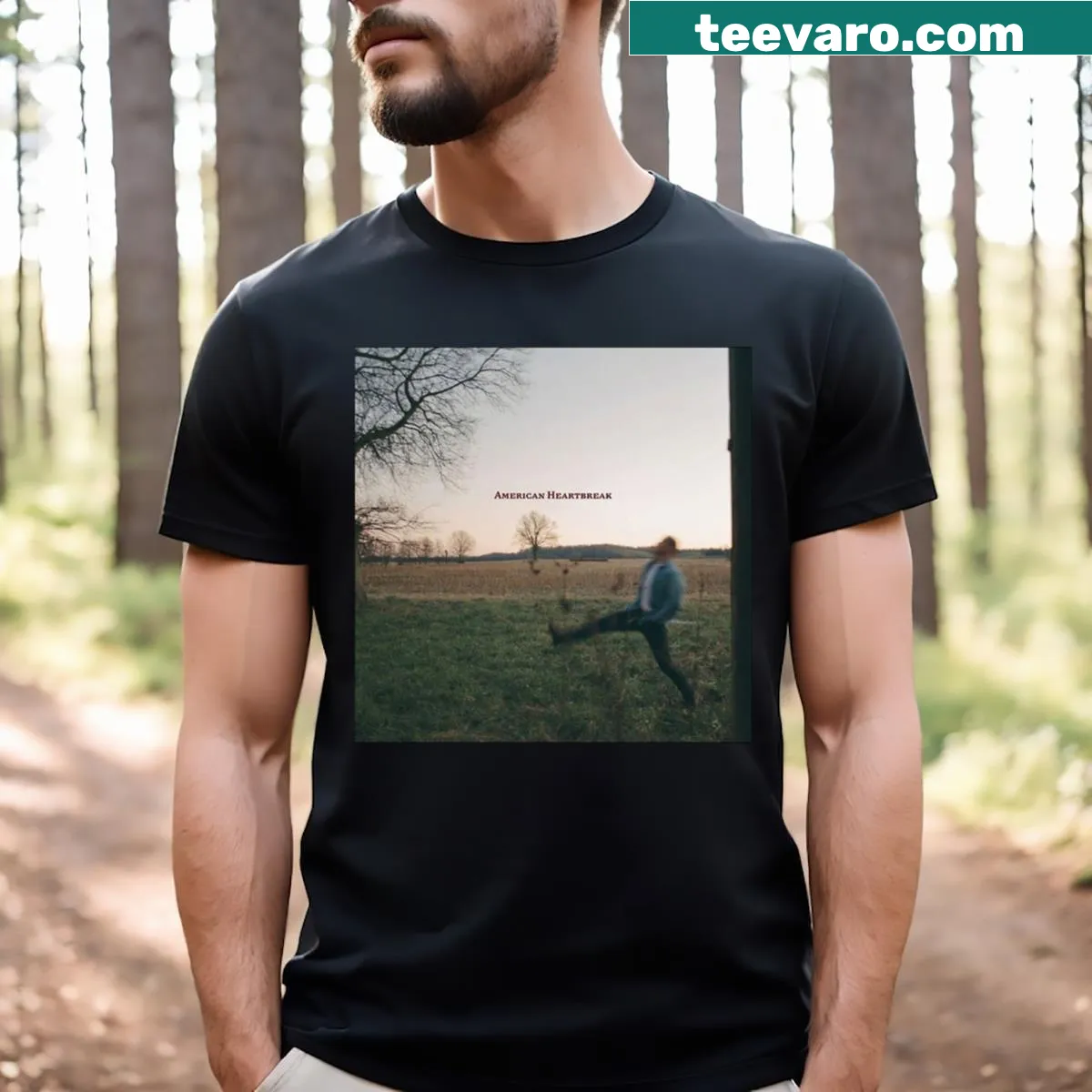 T-shirt with playful illustrations inspired by Bryanss poses — on a men's t-shirt