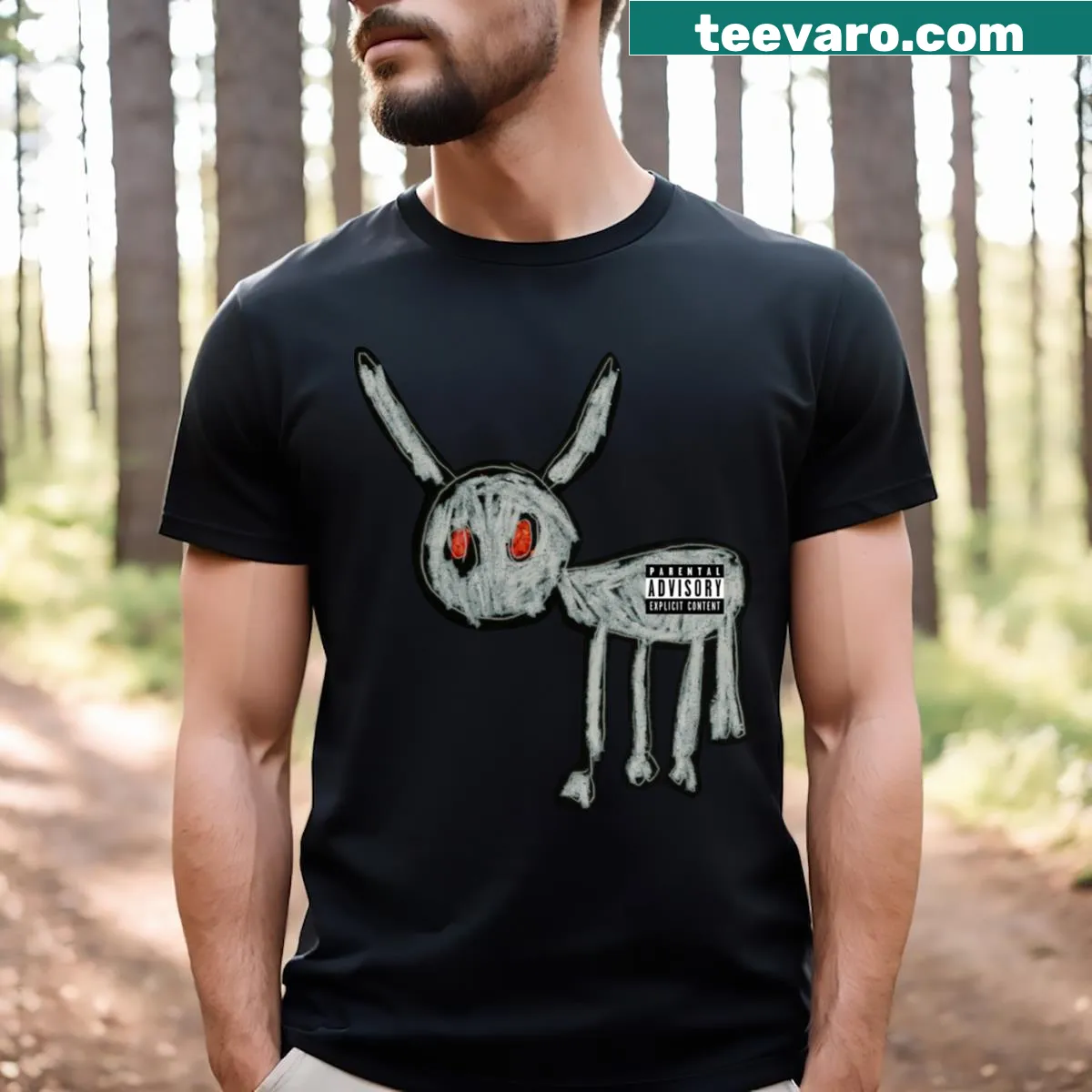 Typography T-shirt dedicated to dog lovers with 'For All The Dogs' text. — on a men's t-shirt