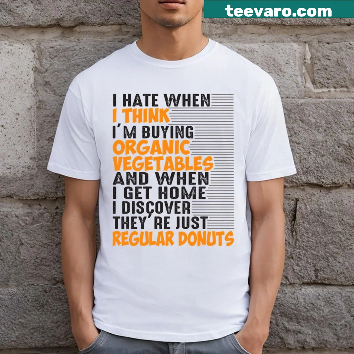 Motivational phrase graphic on T-shirt — on a men's t-shirt