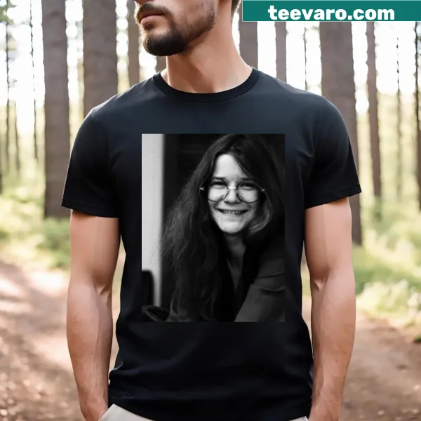 Artistic graphic t-shirt honoring Janis Joplin