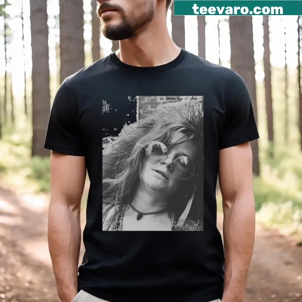 Stylish t-shirt featuring a unique design inspired by Janis Joplin