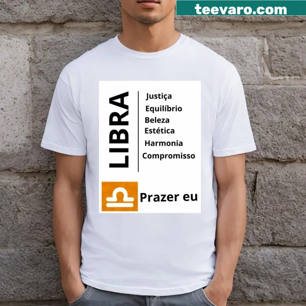 Typographic design featuring the Libra sign and justice theme