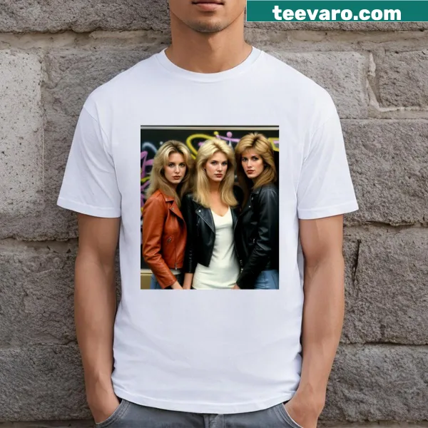 Vintage distressed Metal Rock Girls of the 80's t-shirt with dynamic imagery.