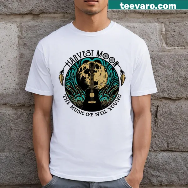 Artistic tribute to Neil Young on a T-shirt