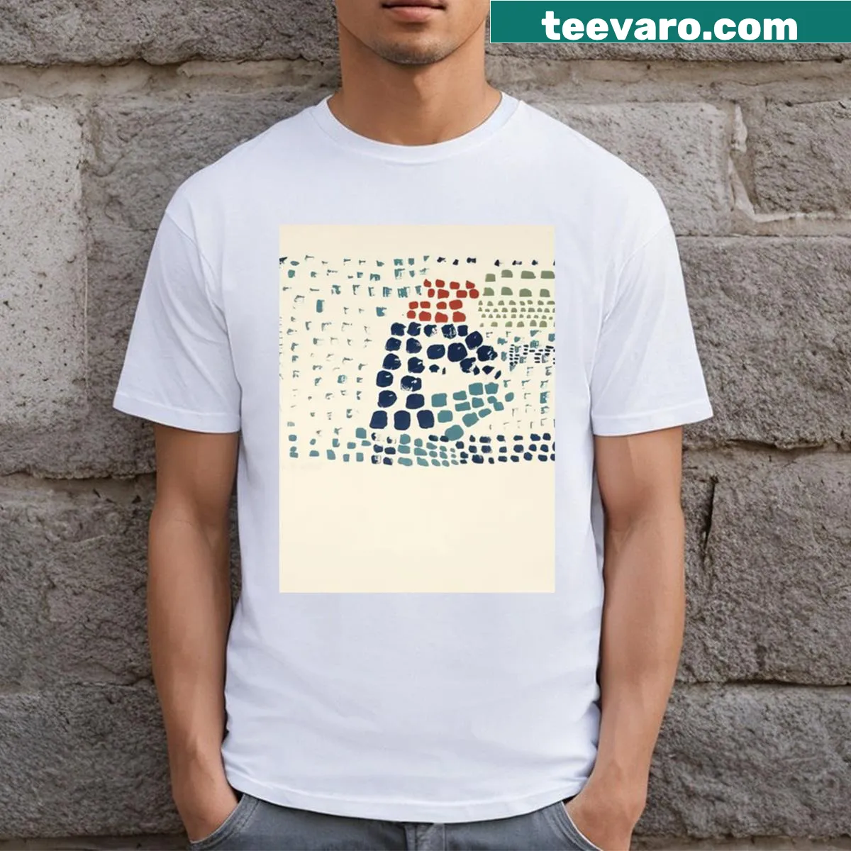Nicolas De Stael T-shirt featuring abstract design elements — on a men's t-shirt