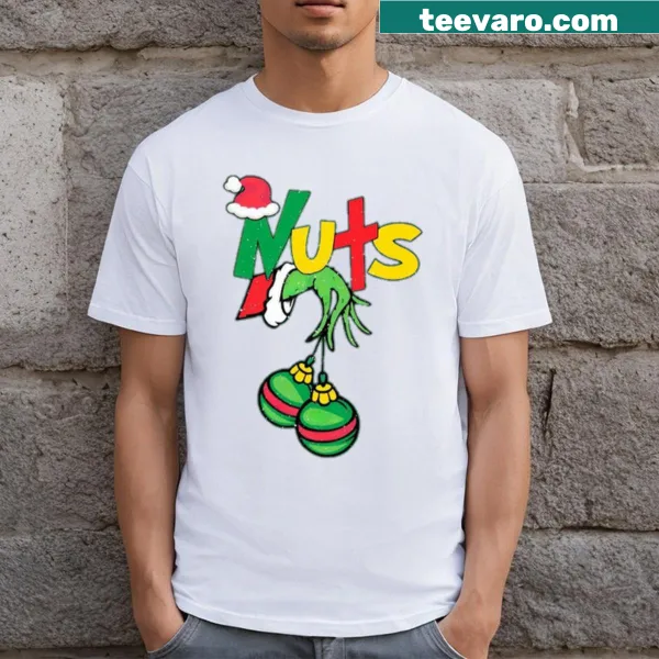 Matching Christmas T-shirt with 'Nuts Grinch' humorous text