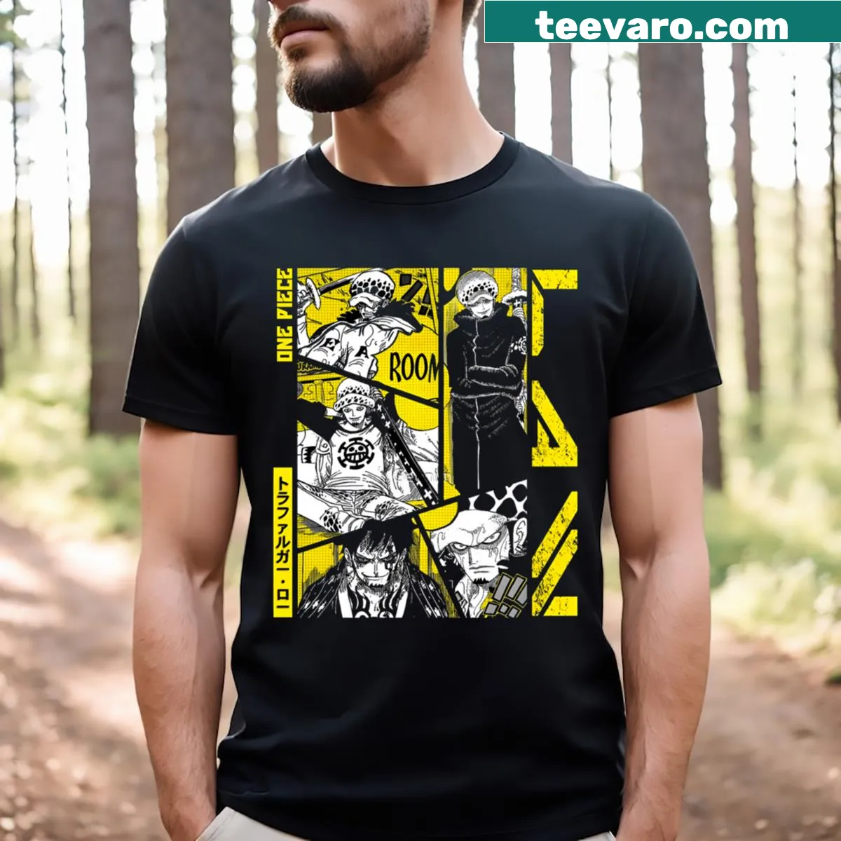 Illustration of Corazon from One Piece on a T-shirt — on a men's t-shirt