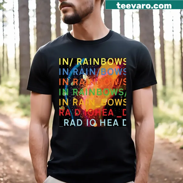 Vintage distressed Radiohead graphic on a music-themed t-shirt