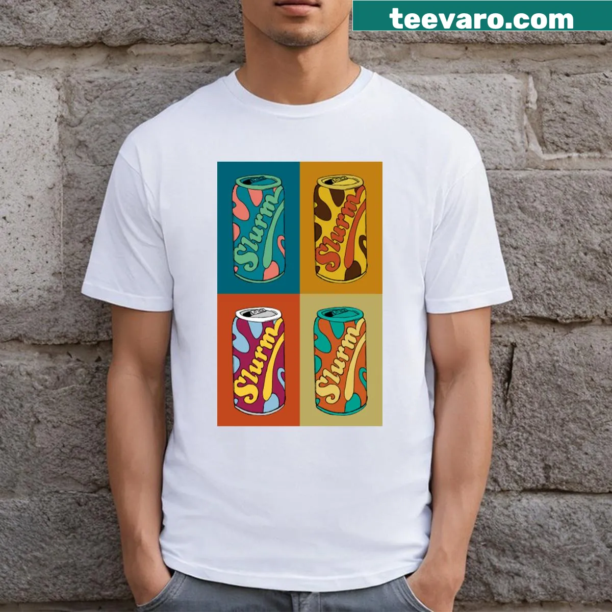 Playful pop-art Soda design T-shirt celebrating fizzy drinks. — on a men's t-shirt