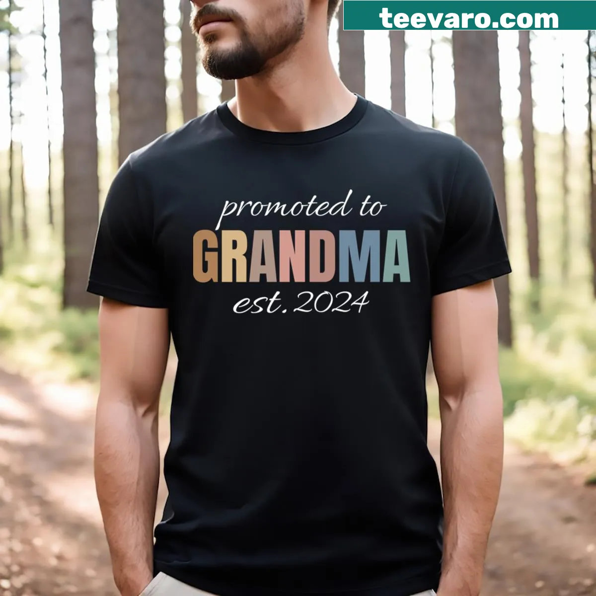 Pregnancy announcement t-shirt for soon-to-be grandmas — on a men's t-shirt