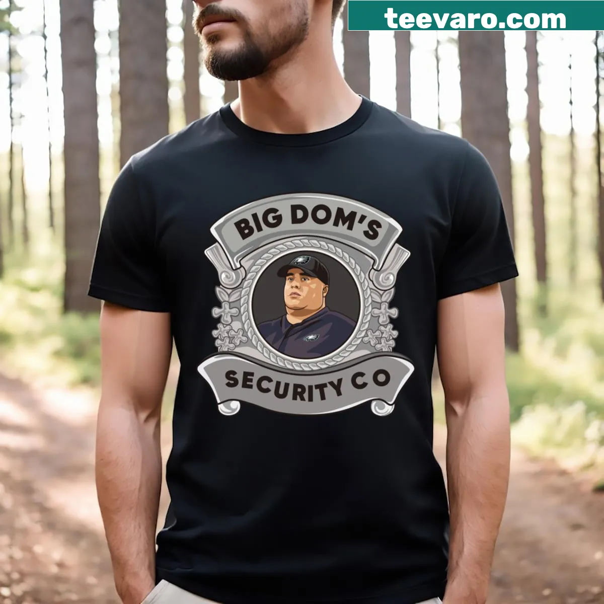 Humorous T-shirt featuring The Big Dom phrase. — on a men's t-shirt