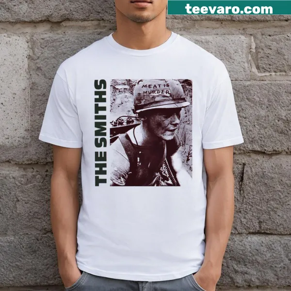 Meat Is Murder T-shirt featuring bold typography