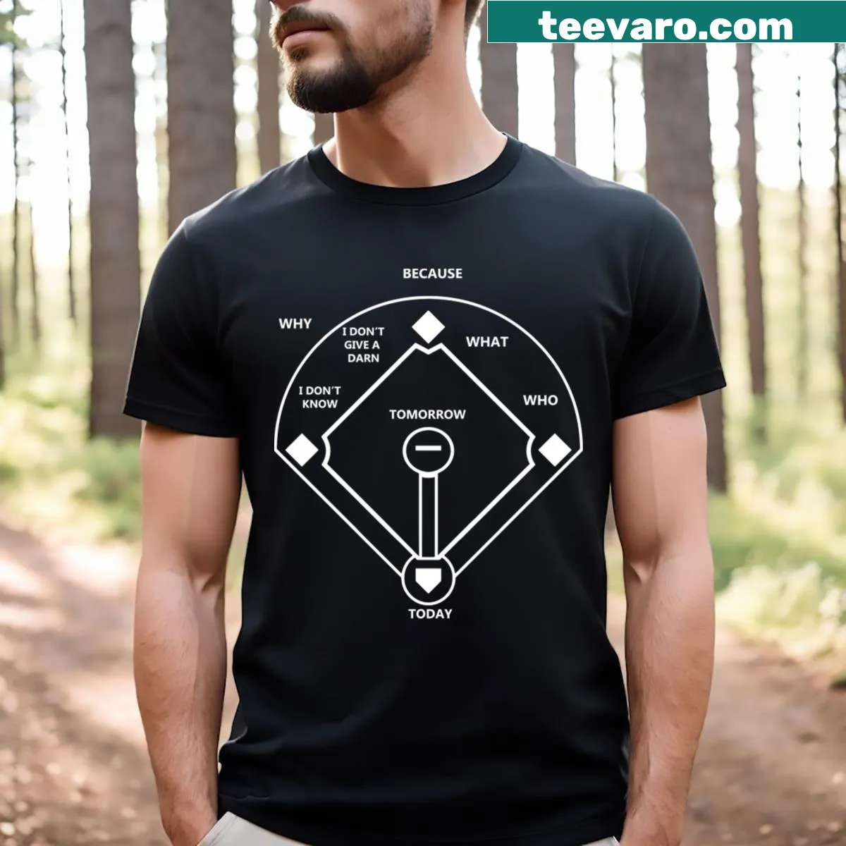 Funny baseball saying on a T-shirt — on a men's t-shirt