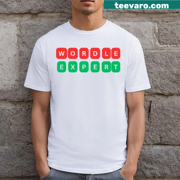 T-shirt for Wordle fans featuring Expert slogan
