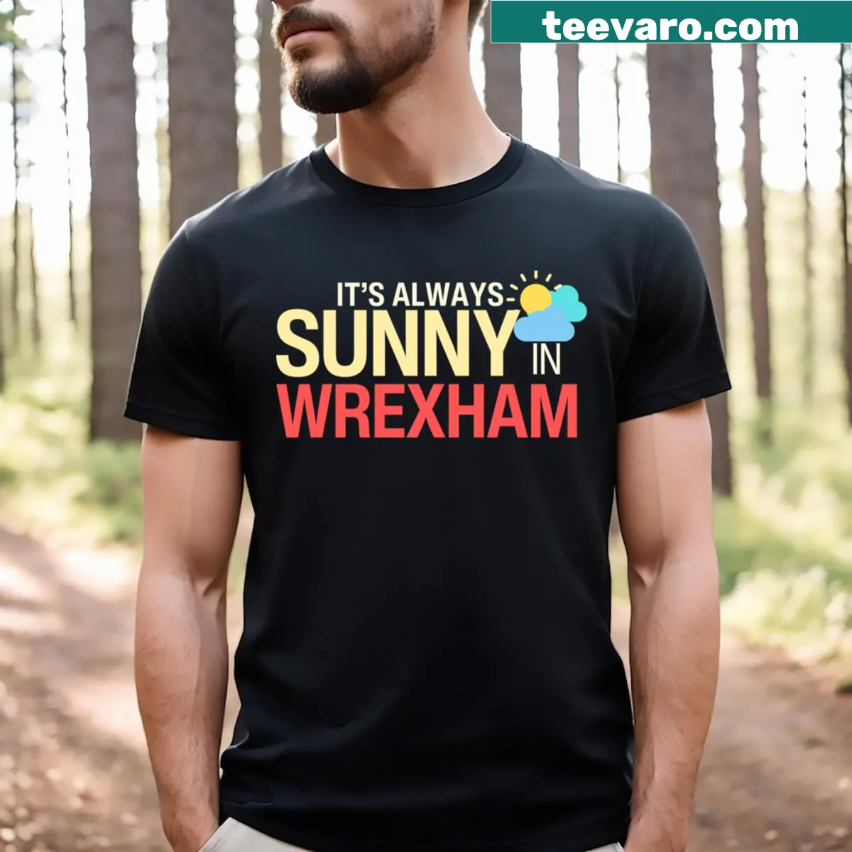Vintage-style Wrexham supporter t-shirt for fans — on a men's t-shirt