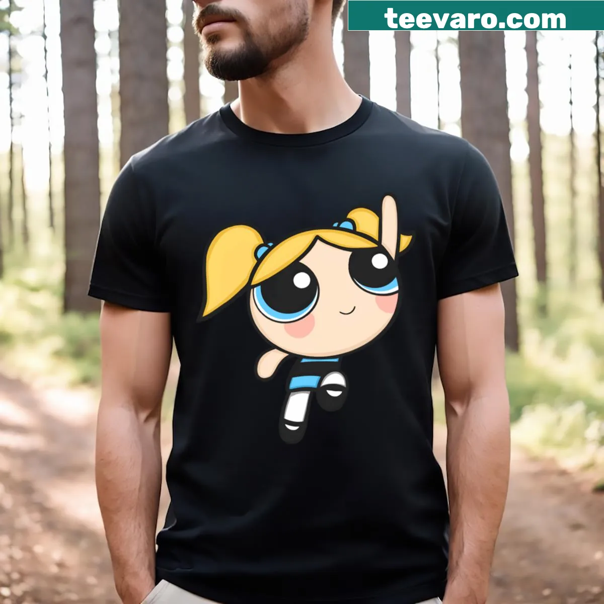 Cute illustration of bubbles on a T-shirt — on a men's t-shirt