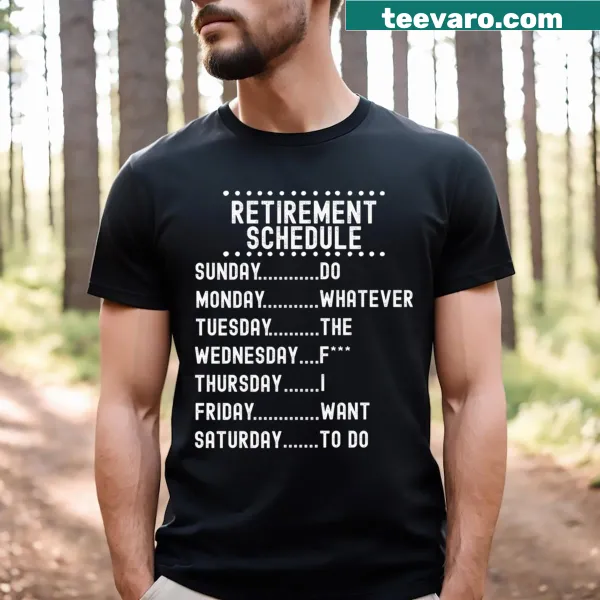 Funny retirement T-shirt with bold text about freedom