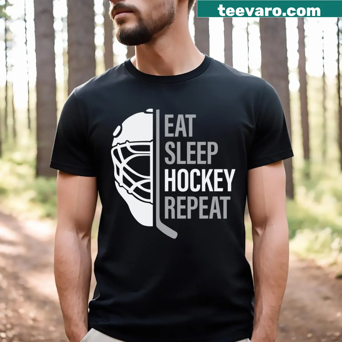 Funny hockey player saying T-shirt — on a men's t-shirt