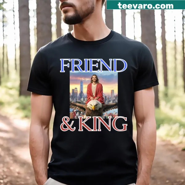 Illustrative Christian shirt with Jesus and eagle design