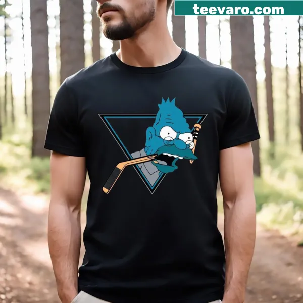 Funny t-shirt featuring a humorous ice hockey graphic