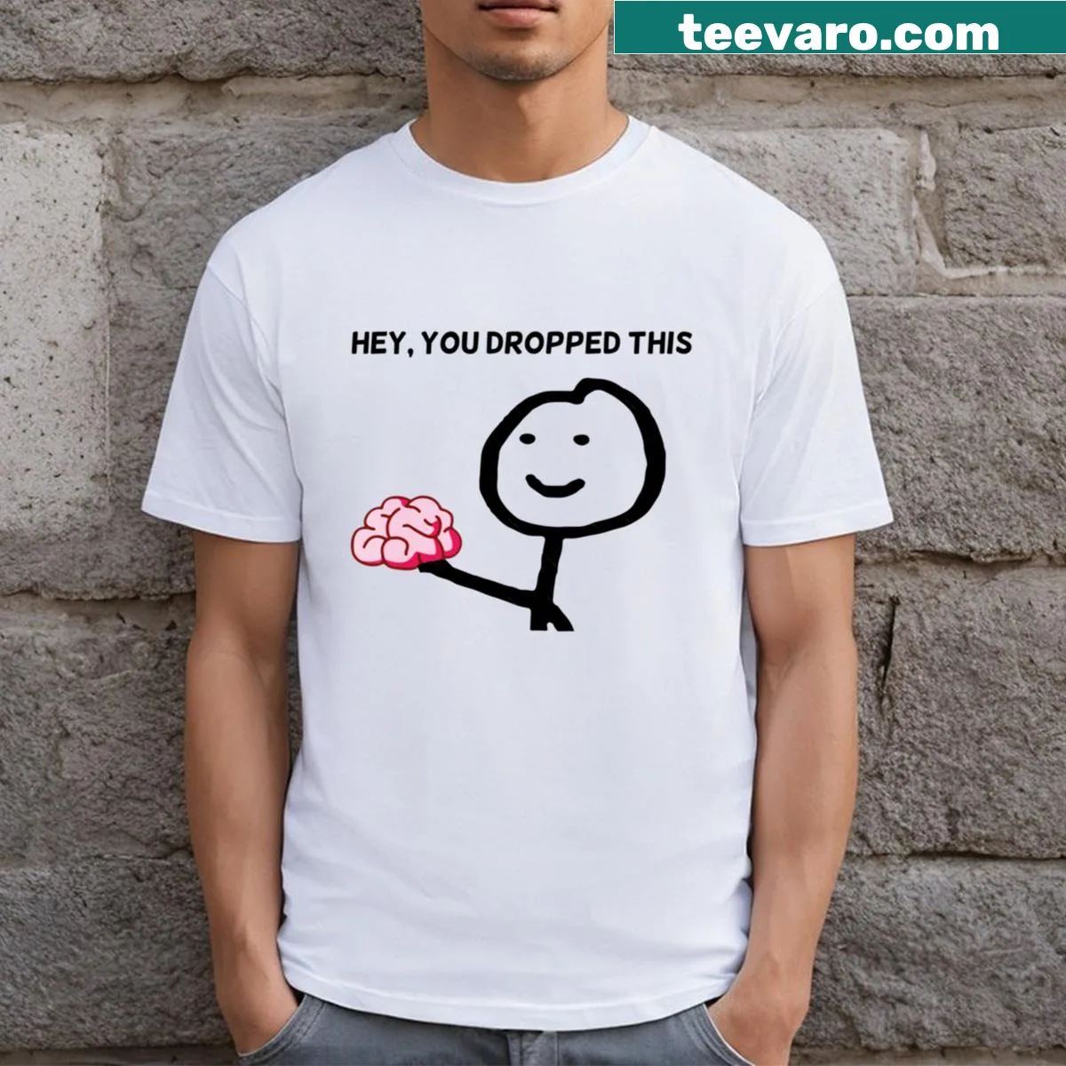 Funny T-shirt with a sarcastic meme-inspired phrase — on a men's t-shirt