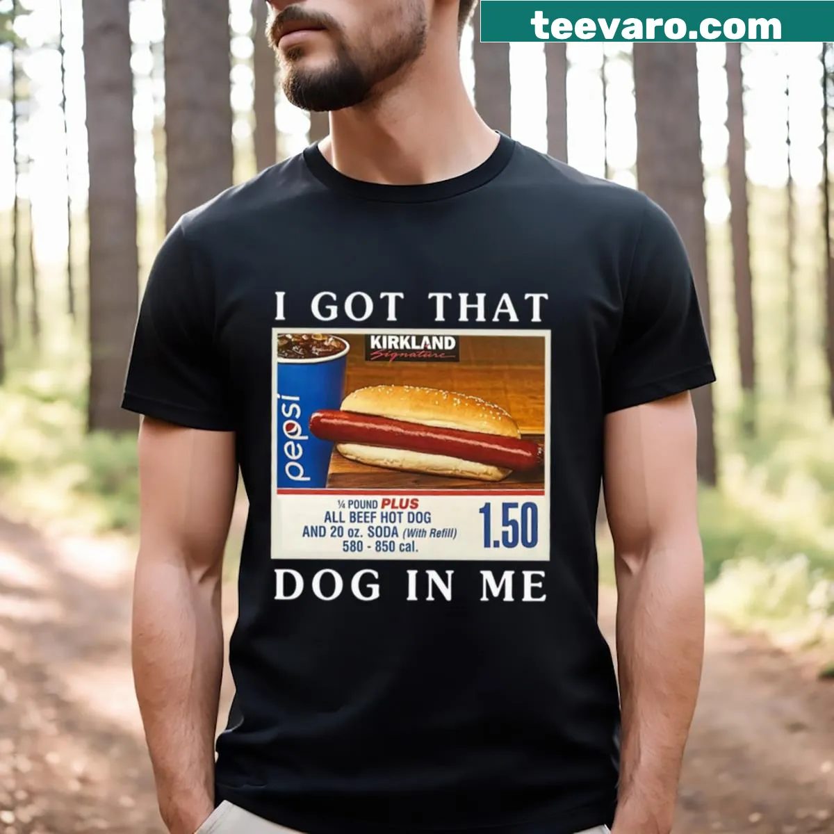 T-shirt with the phrase I Got That Dog In Me — on a men's t-shirt