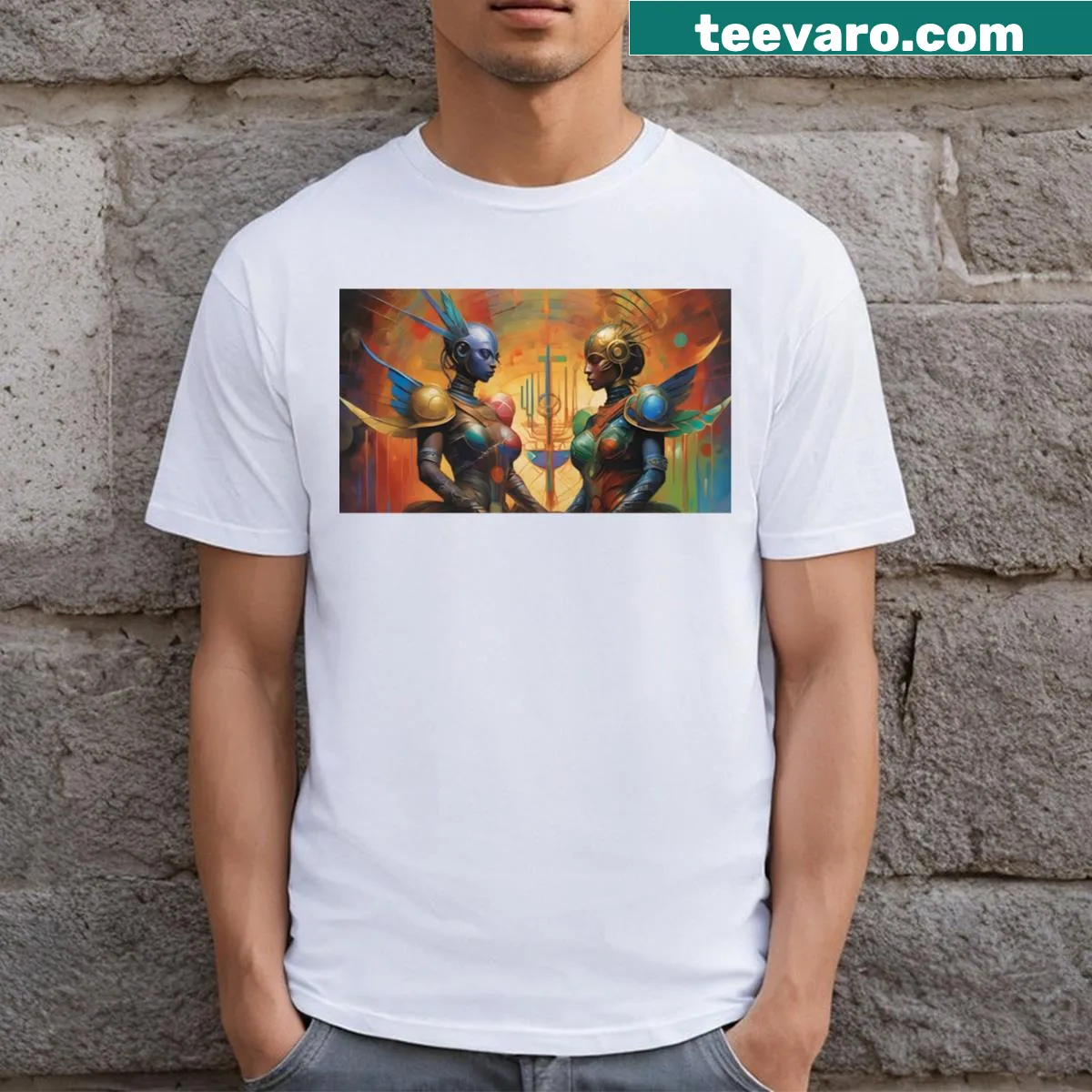 Inspirational Positive Future message on T-shirt — on a men's t-shirt