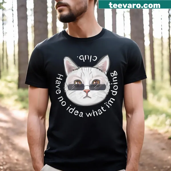 Cute cartoon T-shirt featuring a cat in sunglasses