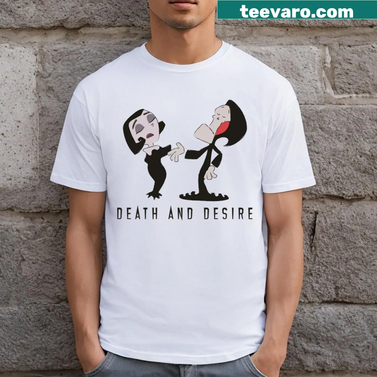 Illustrated T-shirt featuring characters from The Grim Adventures of Billy Mandy — on a men's t-shirt