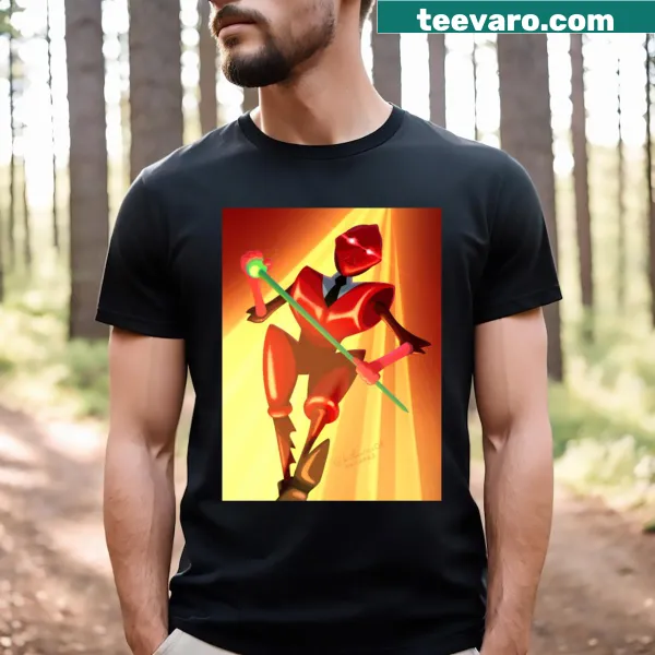 Illustrated scarab design on a t-shirt