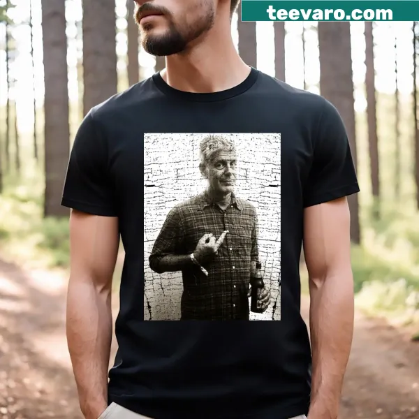 Vintage Anthony Bourdain chef t-shirt with retro graphic