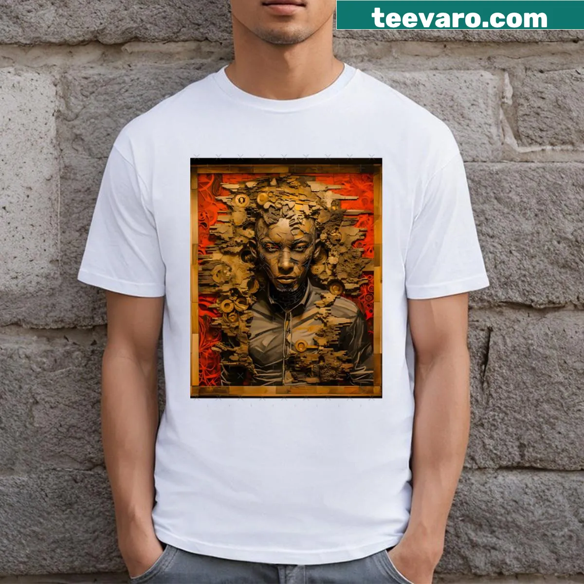 Bold typography T-shirt themed around black magic — on a men's t-shirt