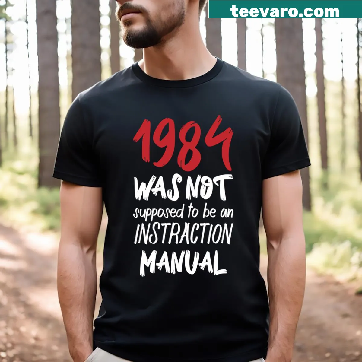 Playful t-shirt featuring humorous 'Copie De' text — on a men's t-shirt