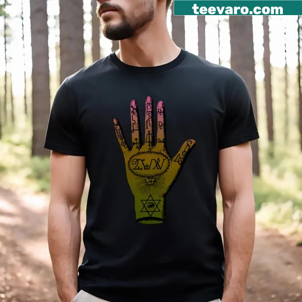 Palmistry design graphic on Divination Palm II T-shirt