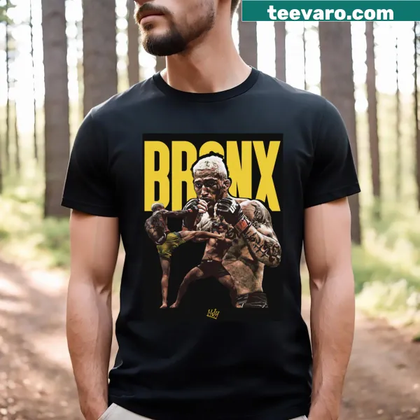Bold typography graphic shirt with urban phrase