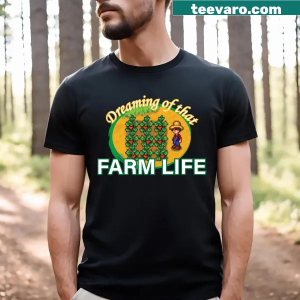 Farm life dream T-shirt with bold typography