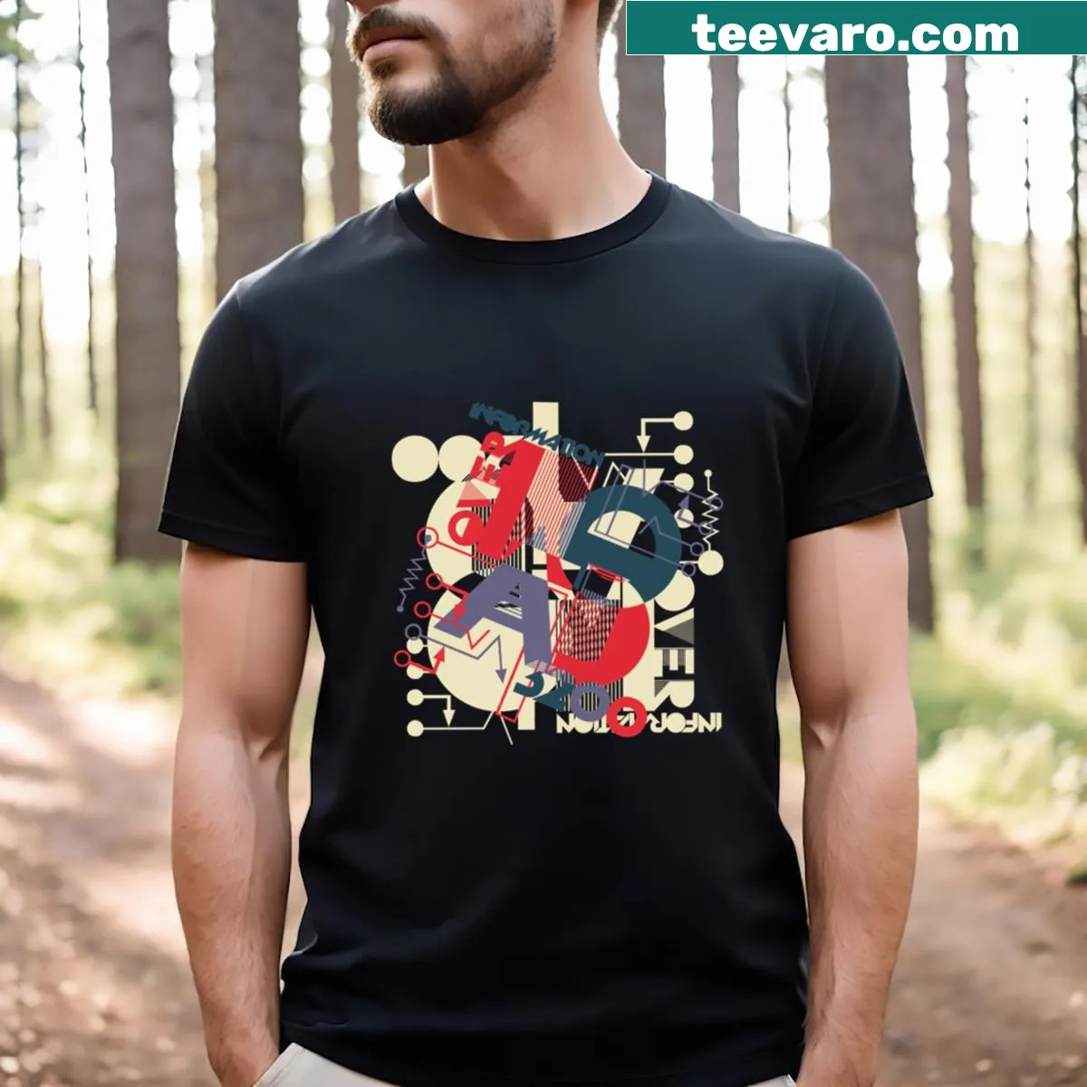 Geometric architectural design t-shirt by Jessiejart2021 — on a men's t-shirt