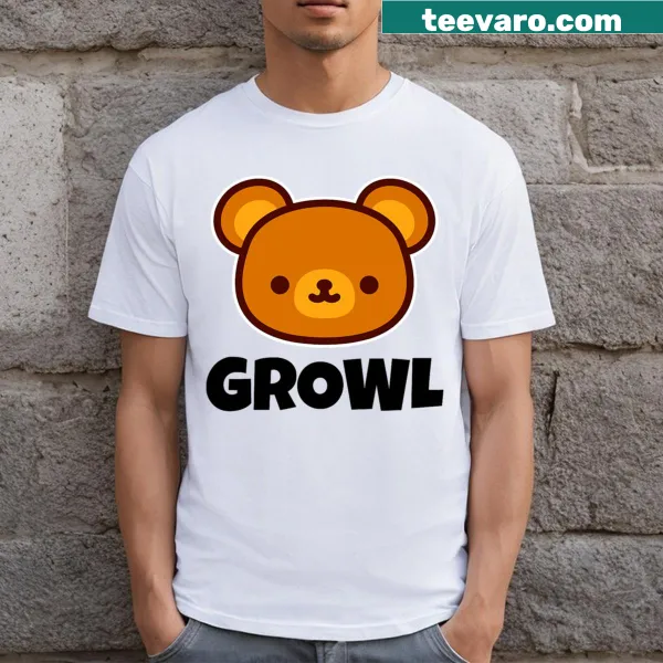 Cute cartoon bear face T-shirt for kids
