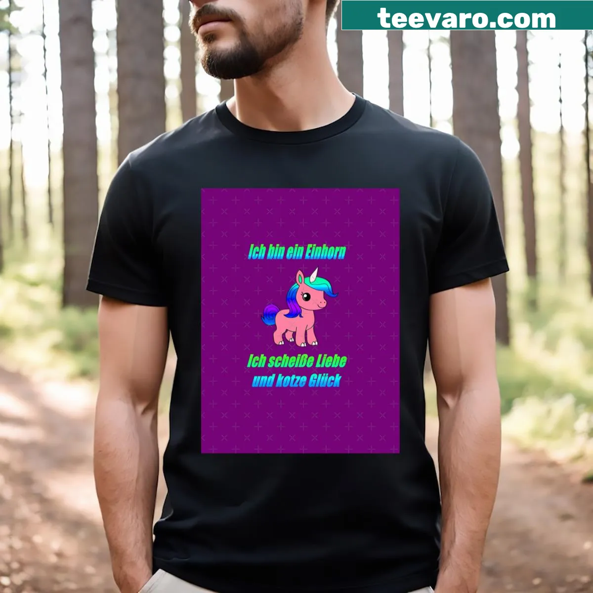 Graphic T-shirt with the phrase 'I Am A Unicorn 23'. — on a men's t-shirt