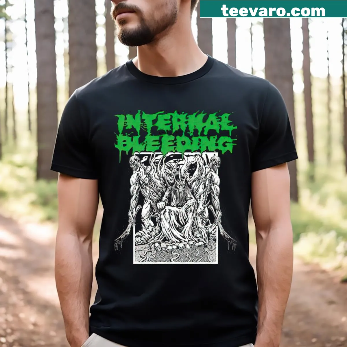 T-shirt featuring the phrase Internal Bleeding Heritage Of Sickness — on a men's t-shirt