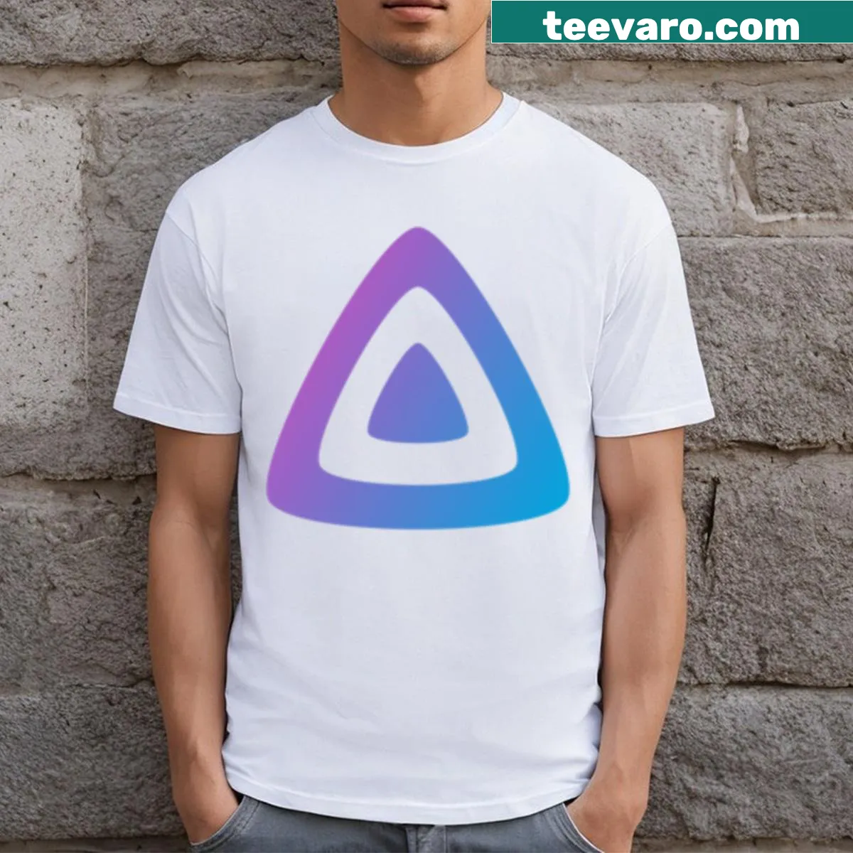 Jellyfin logo printed on a t-shirt — on a men's t-shirt