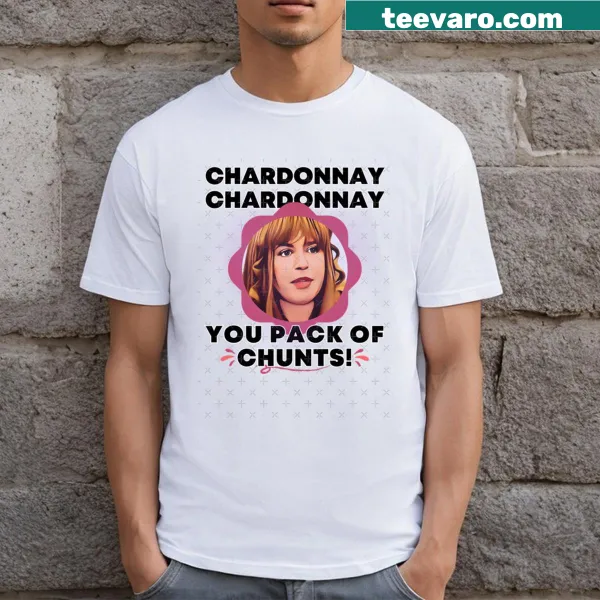 Vintage-style T-shirt inspired by Kath and Kim with Chardonnay text