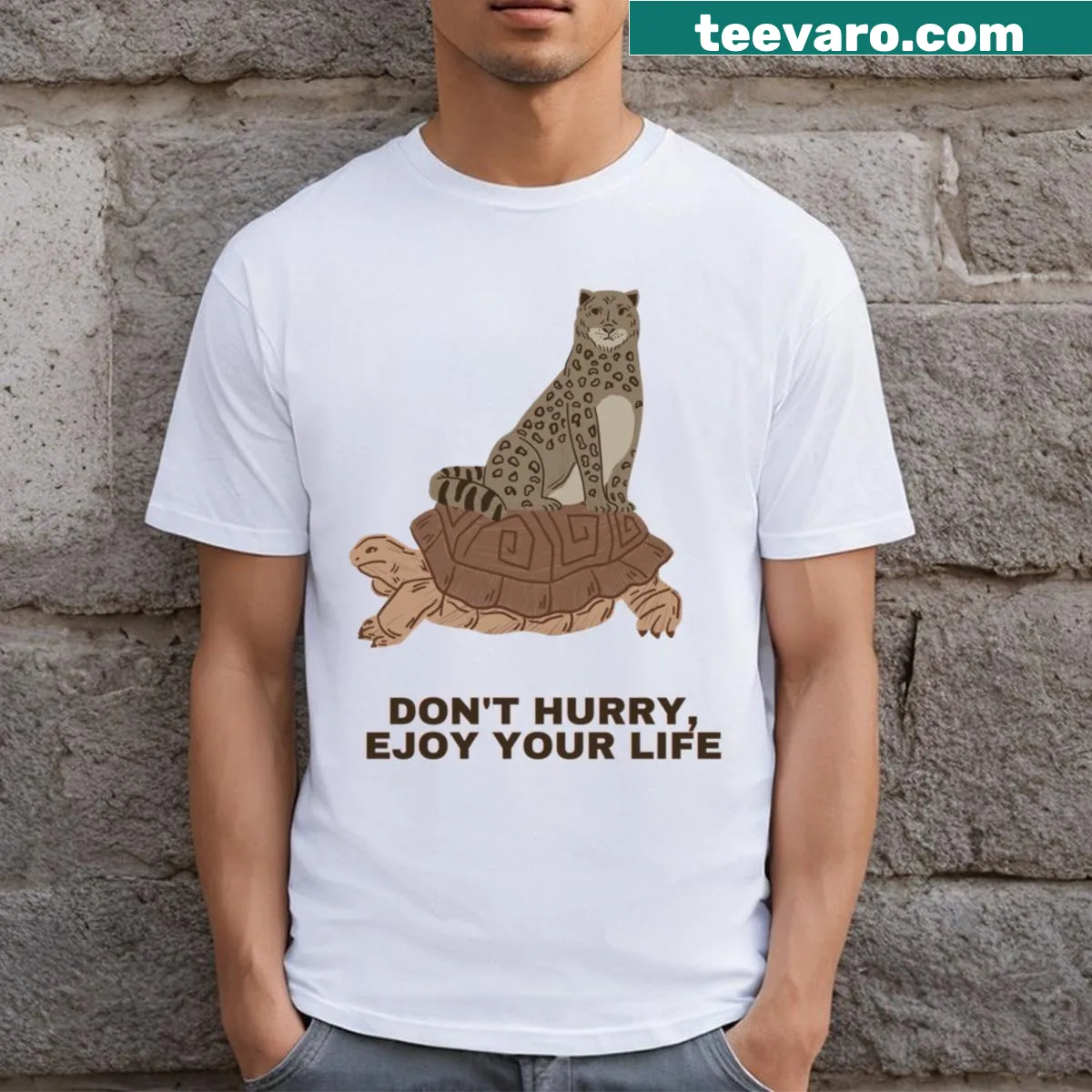 Uplifting typography on a Life-themed T-shirt — on a men's t-shirt