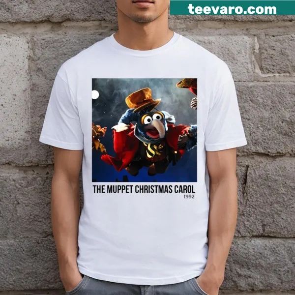Illustrative T-shirt featuring Muppet characters from Christmas Carol