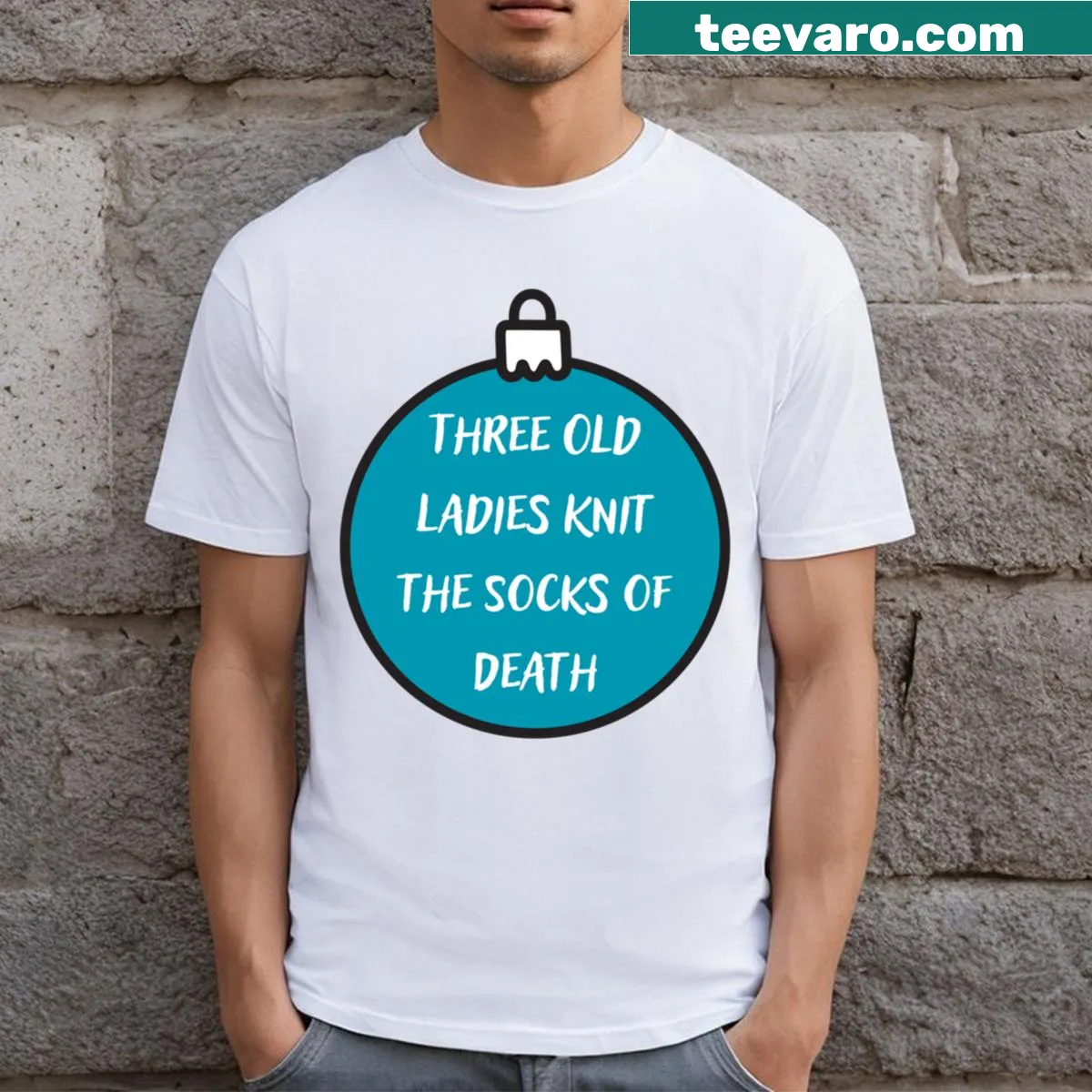 T-shirt with a Percy Jackson-themed ornament graphic — on a men's t-shirt