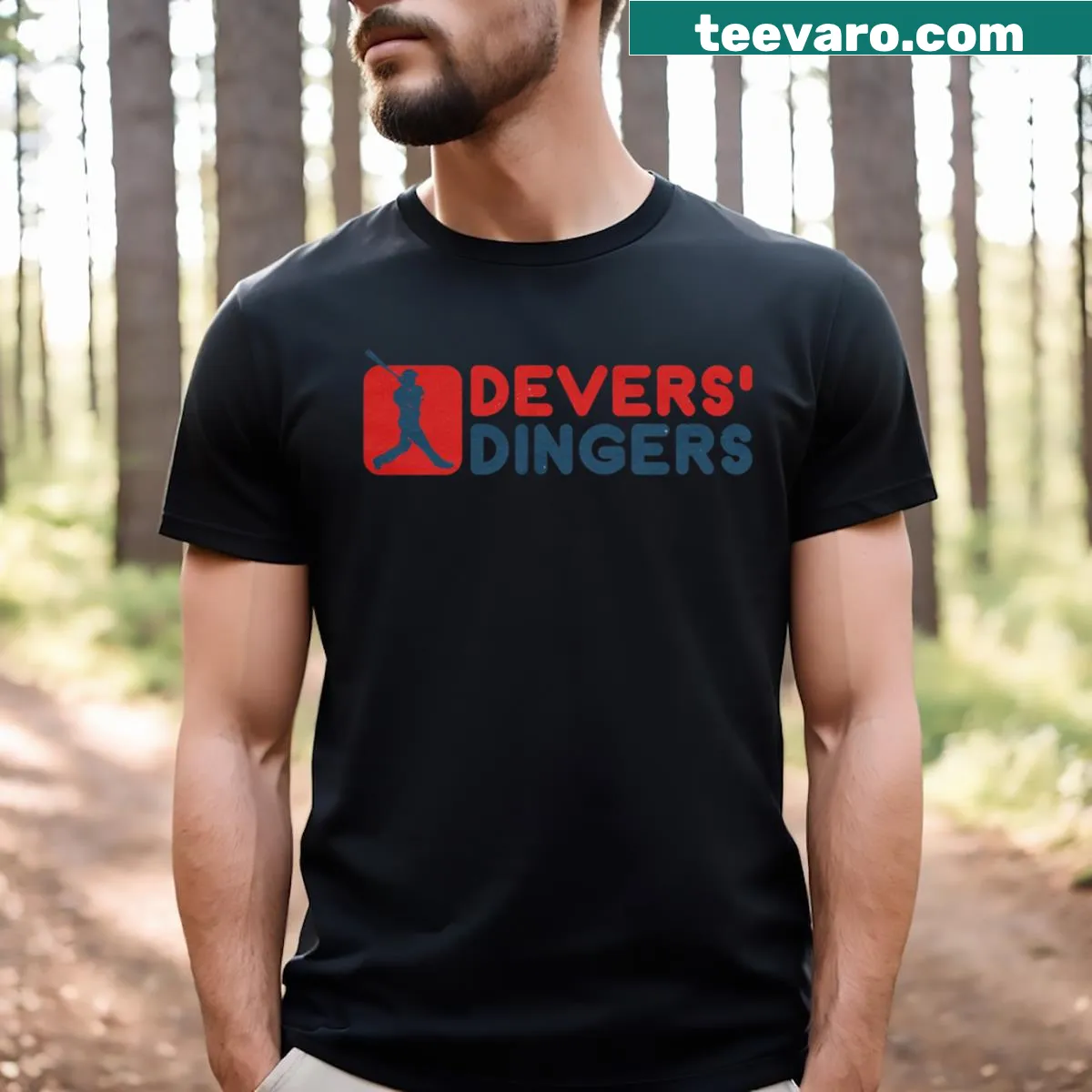 Illustrative t-shirt celebrating Rafael Devers and baseball — on a men's t-shirt
