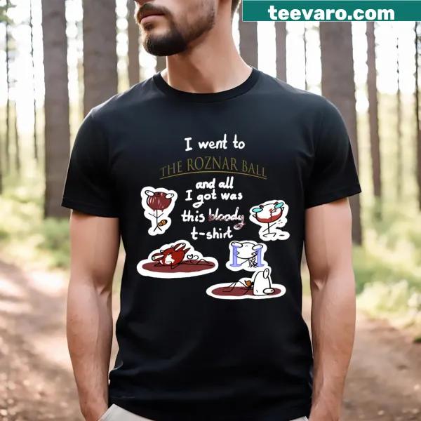 Sport-themed t-shirt featuring Roznar Ball illustration